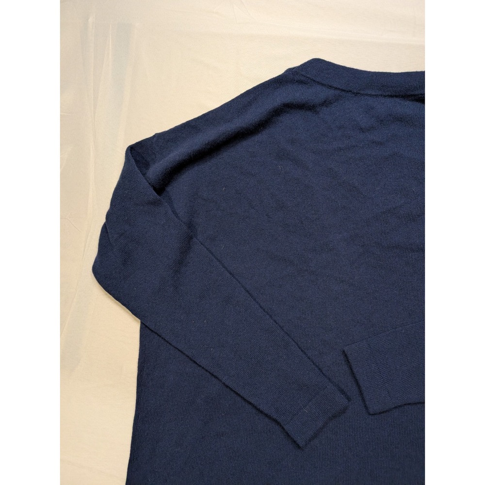 G. Label Goop Women XS Navy Blue 100% Cashmere V-Neck Cardigan Sweater Italy - Picture 12 of 12